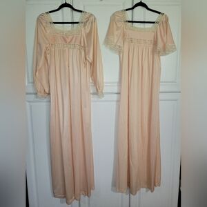 Vintage Gossard Artemis Night Gown, Robe Set, Petal Pink, Med Gown, Large Robe